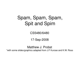 Spam, Spam, Spam, Spit and Spim