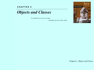 Chapter 6—Objects and Classes