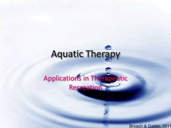 aquatic therapy