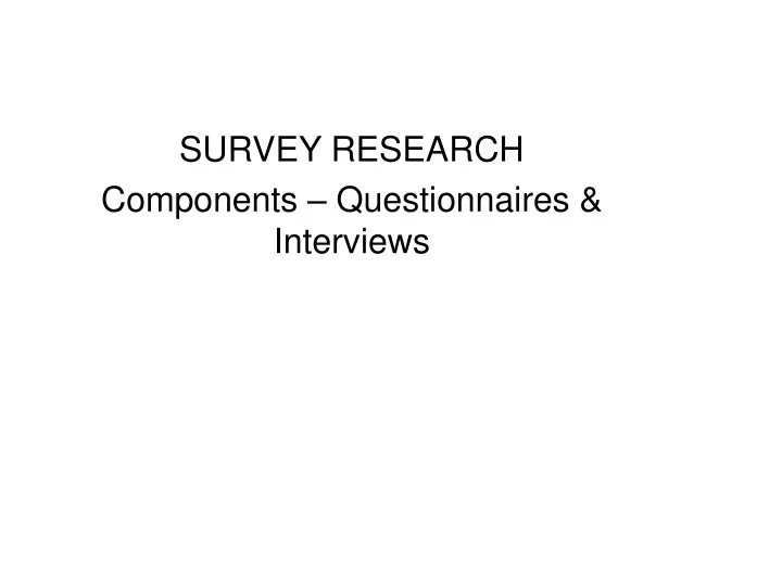 week 2 survey research experiment