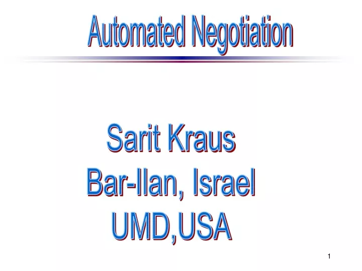 automated negotiation
