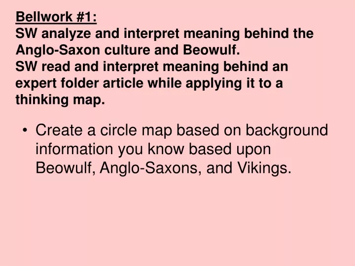bellwork 1 sw analyze and interpret meaning