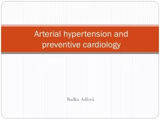 Arterial hypertension and preventive cardiology