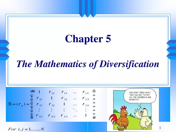 chapter 5 the mathematics of diversification
