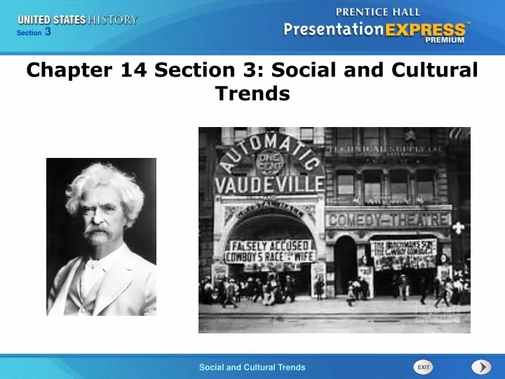 chapter 14 section 3 social and cultural trends