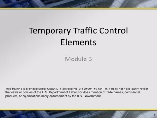 Temporary Traffic Control Elements