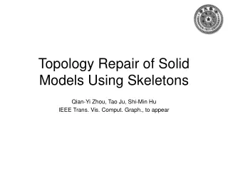 Topology Repair of Solid Models Using Skeletons