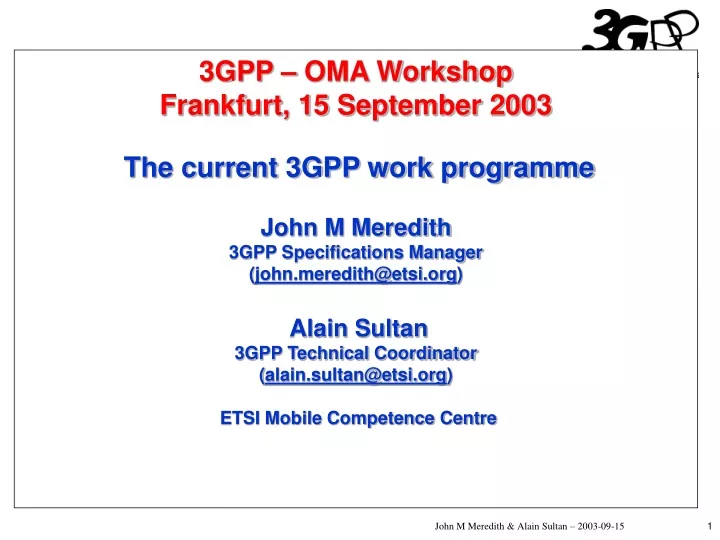 3gpp oma workshop frankfurt 15 september 2003