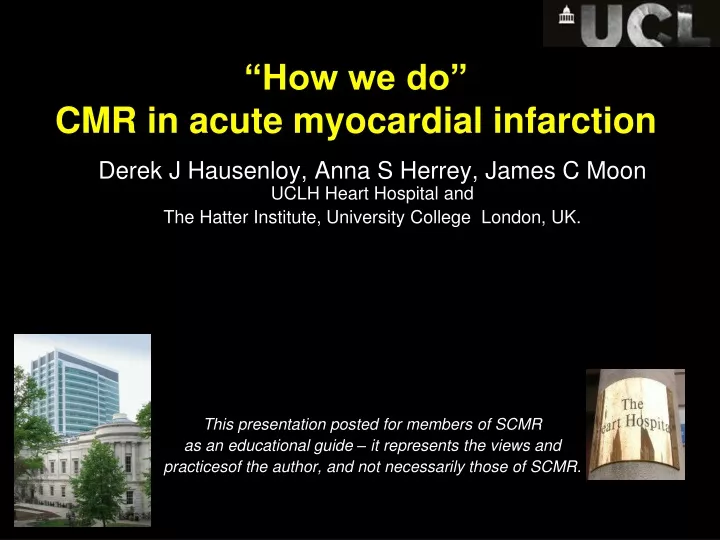 how we do cmr in acute myocardial infarction
