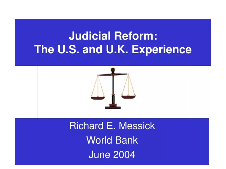 judicial reform the u s and u k experience