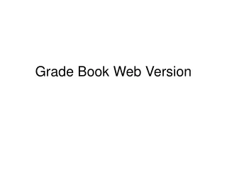 Grade Book Web Version