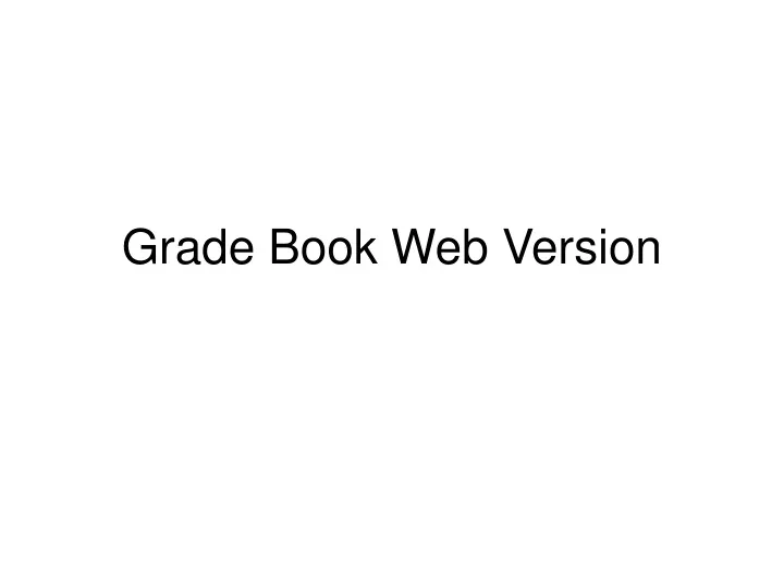 grade book web version