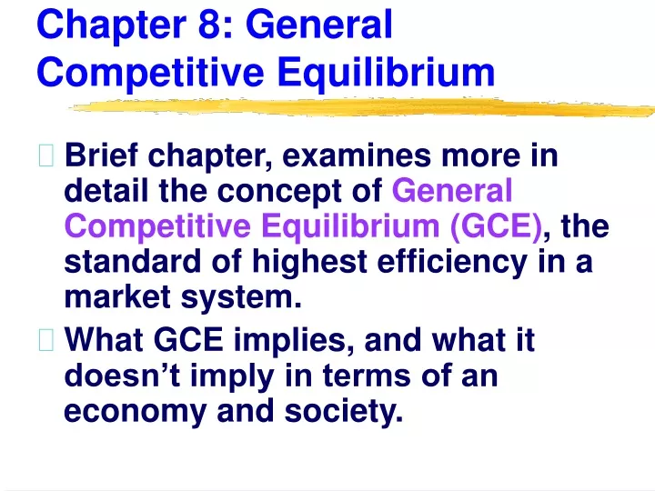 chapter 8 general competitive equilibrium