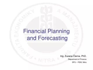 Financial Planning and Forecasting