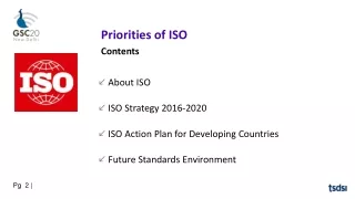 Priorities of ISO Contents