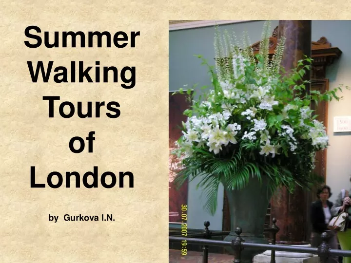 summer walking tours of london