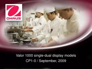 Valor 1000 single-dual display models CP1-0 / September, 2009