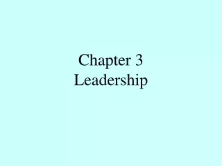 Chapter 3 Leadership