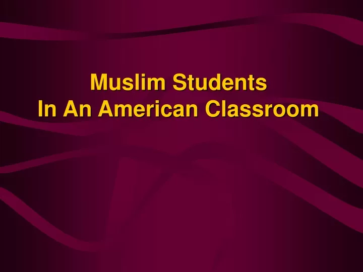 muslim students in an american classroom