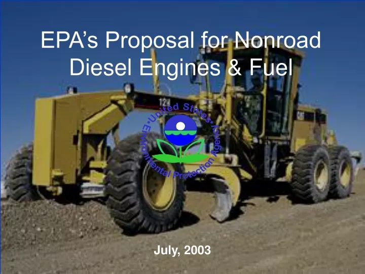 epa s proposal for nonroad diesel engines fuel