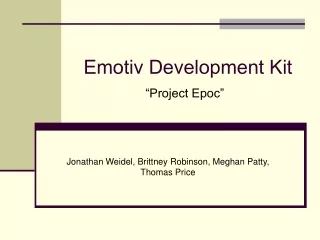 Emotiv Development Kit “Project Epoc”