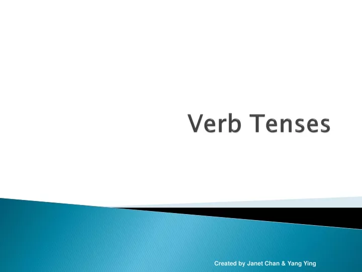 verb tenses