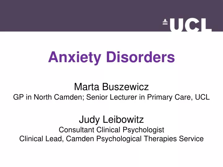 anxiety disorders