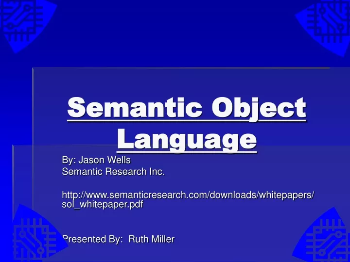 semantic object language
