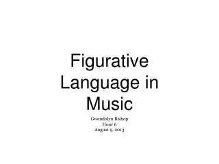 Figurative  Language in  Music