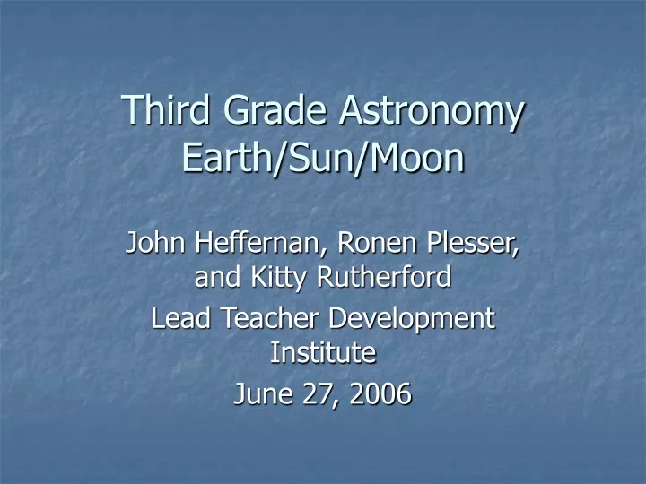 third grade astronomy earth sun moon