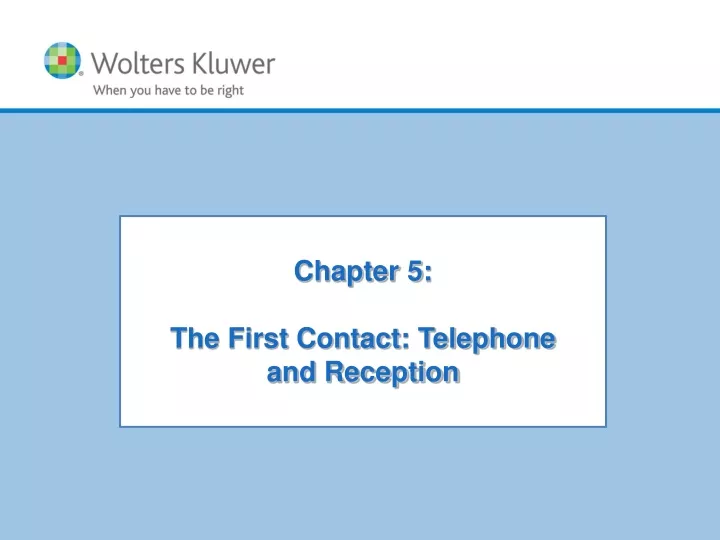 chapter 5 the first contact telephone