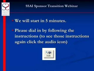 SSAI Sponsor Transition Webinar