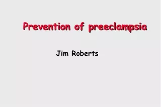 Prevention of preeclampsia