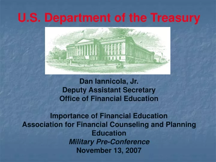 u s department of the treasury