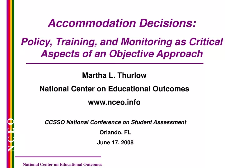 accommodation decisions policy training