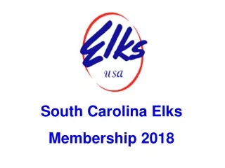 South Carolina Elks Membership 2018