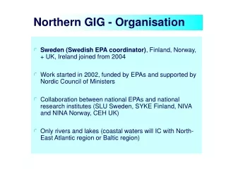 Northern GIG - Organisation