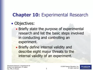 Chapter 10:  Experimental Research