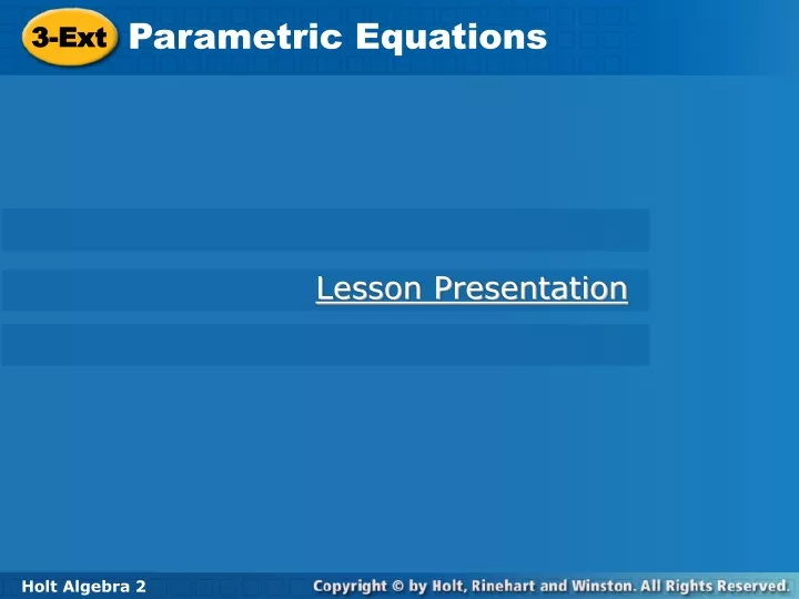 parametric equations