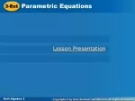 Parametric Equations in Real-World Applications - slide 1