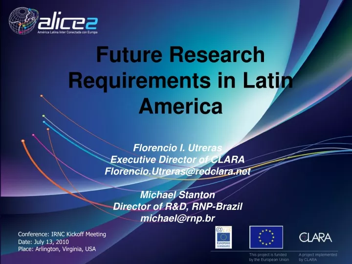 future research requirements in latin america