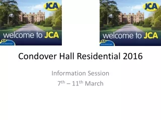 Condover Hall Residential 2016