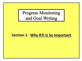 Progress Monitoring and Goal Writing