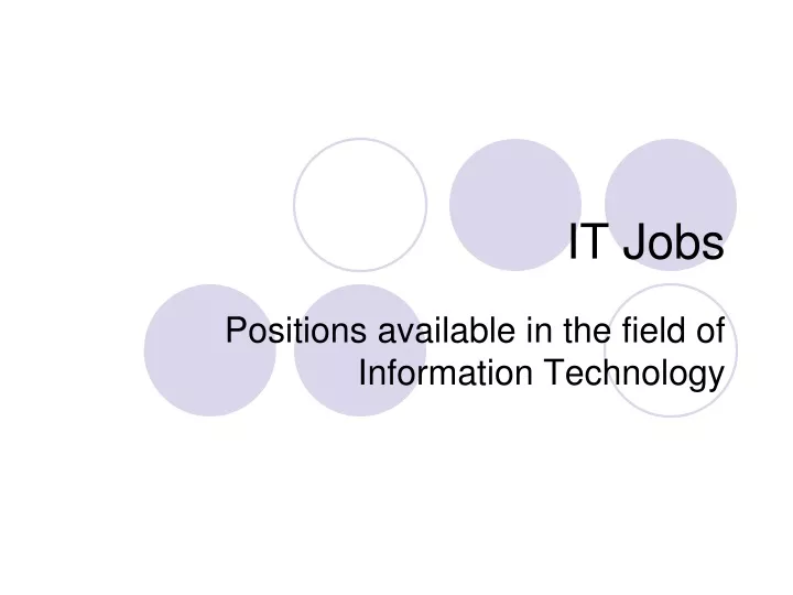 it jobs