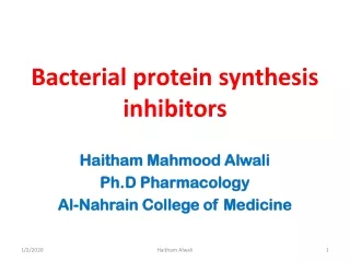 Bacterial protein synthesis inhibitors