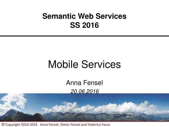 semantic web services ss 2016