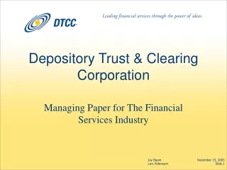 Depository Trust &amp; Clearing Corporation