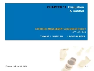 STRATEGIC MANAGEMENT &amp; BUSINESS POLICY 10 TH  EDITION