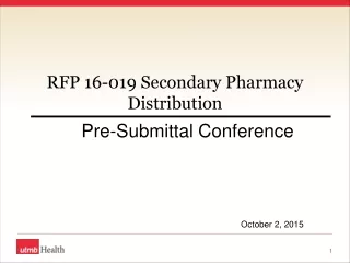 RFP 16-019 Secondary Pharmacy Distribution