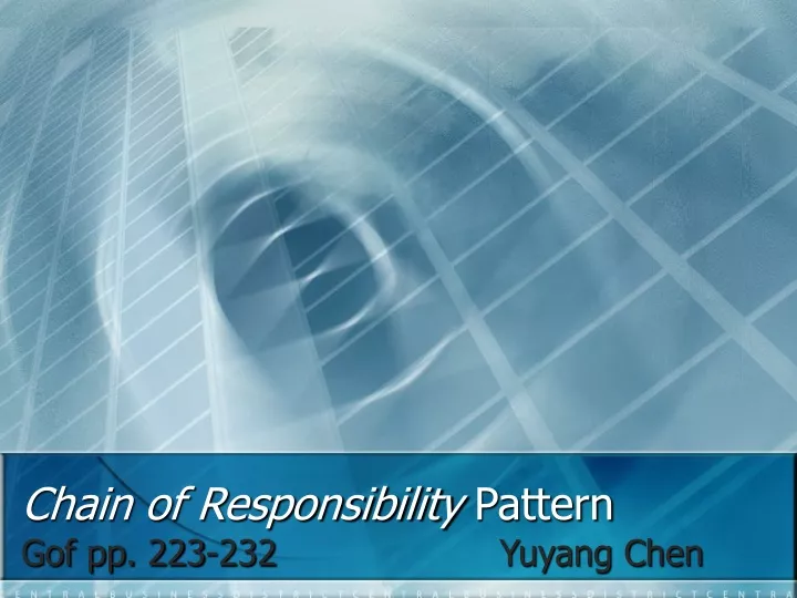 chain of responsibility pattern